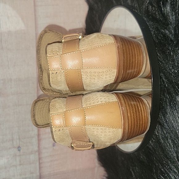 Sam Edelman Paula Perforated Leather Buckle Ankle Western Boots - Picture 5 of 7